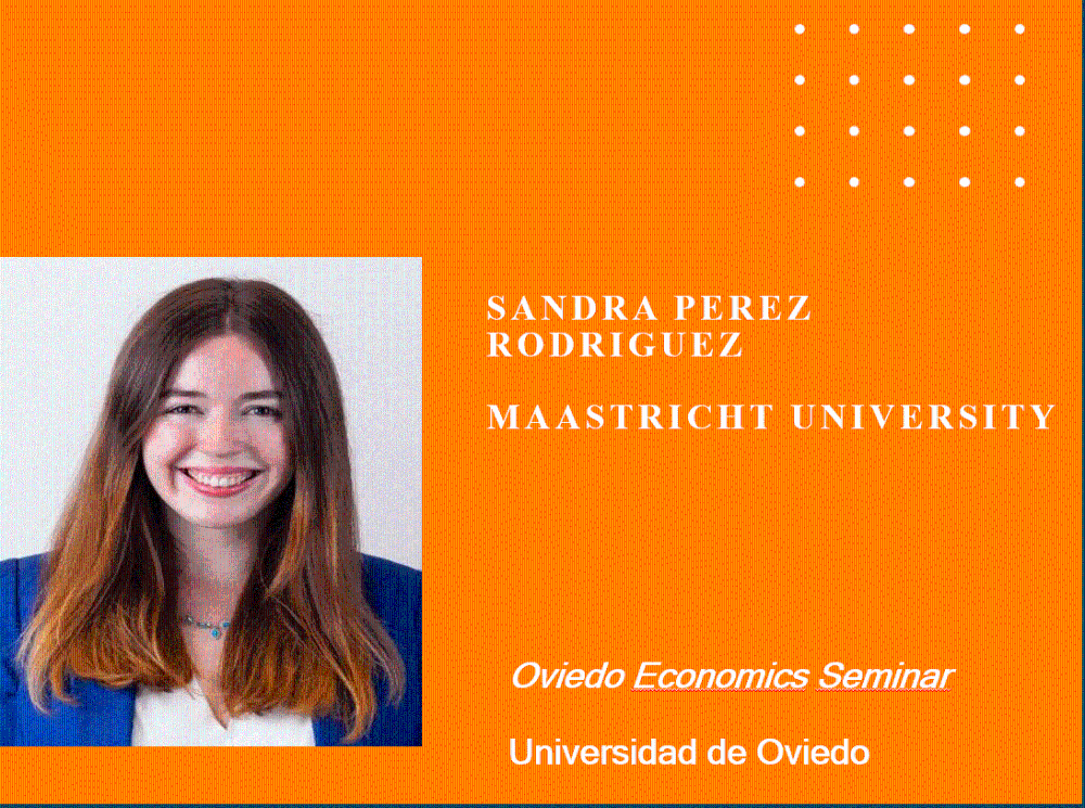 Imagen Seminario de Sandra Pérez Rodríguez (Maastricht University) el VIERNES 3 de mayo de 2024, +info
