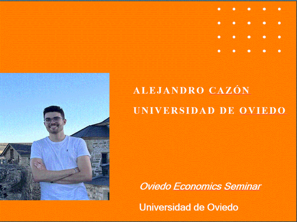 Imagen Seminario de Alejandro Cazón (Universidad de Oviedo) el 11 de octubre de 2024, +info